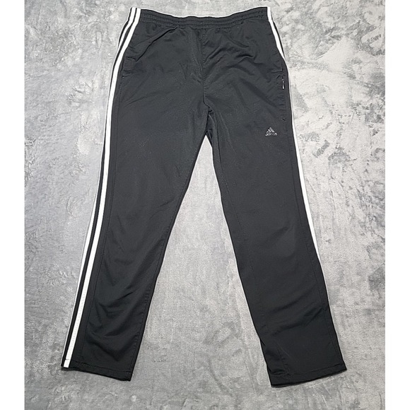 Adidas Pants Men's XL Black Athletic Activewear Track‎ Pants Jogger Zip Pockets - Picture 1 of 11